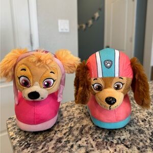 Paw Patrol Skye & liberty Plush Slippers - Pink and Blue